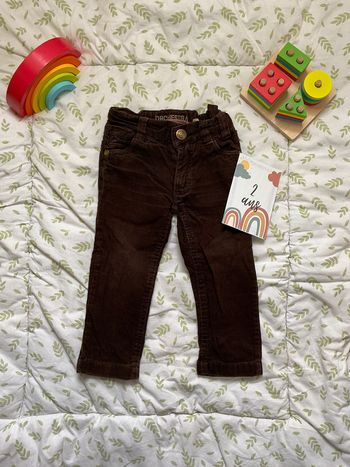 pantalon en velours marron taille réglable 2 ans orchestra