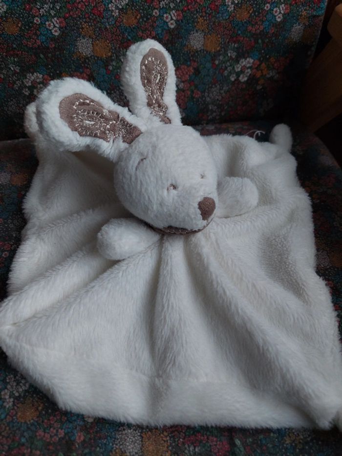 Doudou carré lapin oreilles bandana Nicotoy - photo numéro 6
