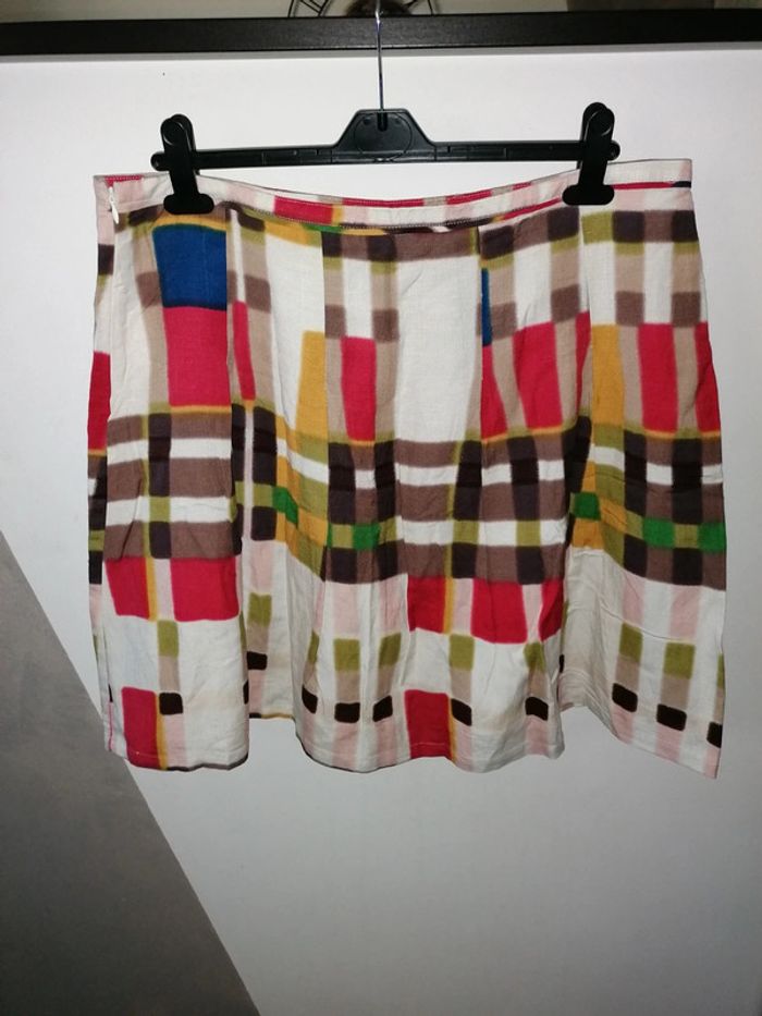 Jupe imprimé lin viscose coton 48 Tex - photo numéro 4