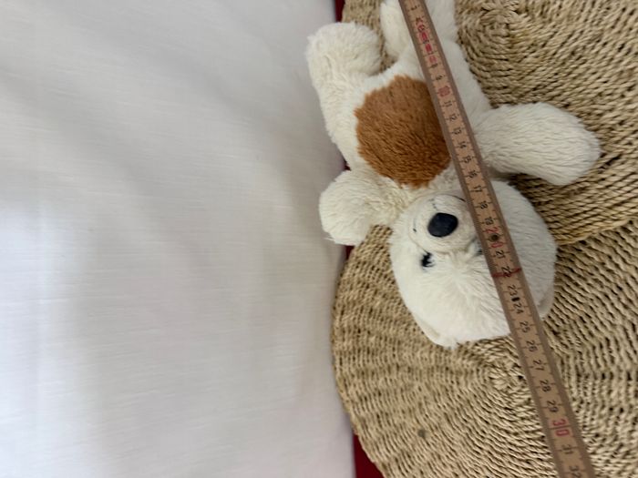 Peluche ours écru/marron poche derrière - photo numéro 3