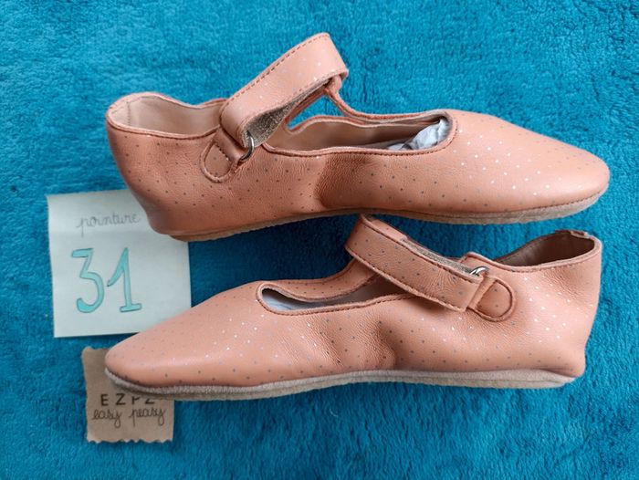 Ballerines cuir Plumetis Easy Peasy T.31 Neuves - photo numéro 3