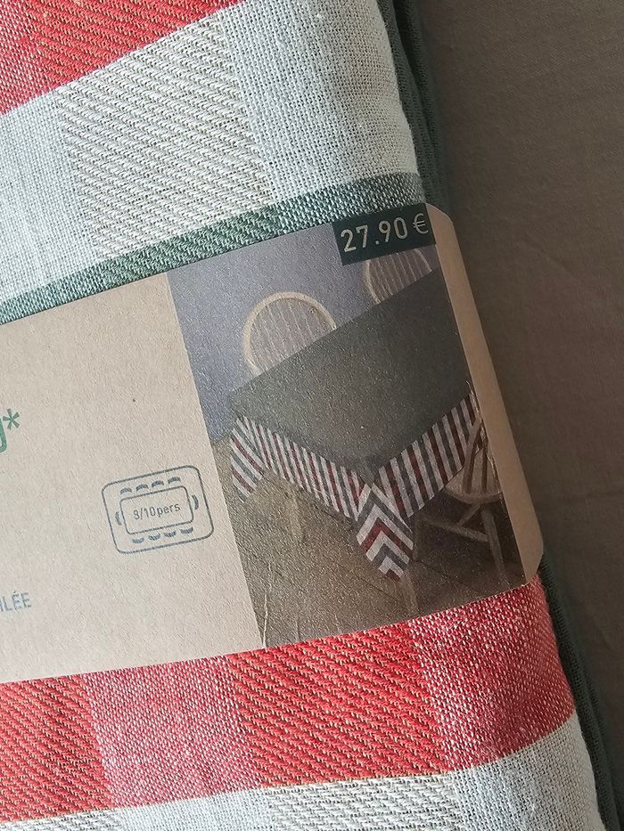 Nappe rectangle 100% coton bio neuf - photo numéro 2