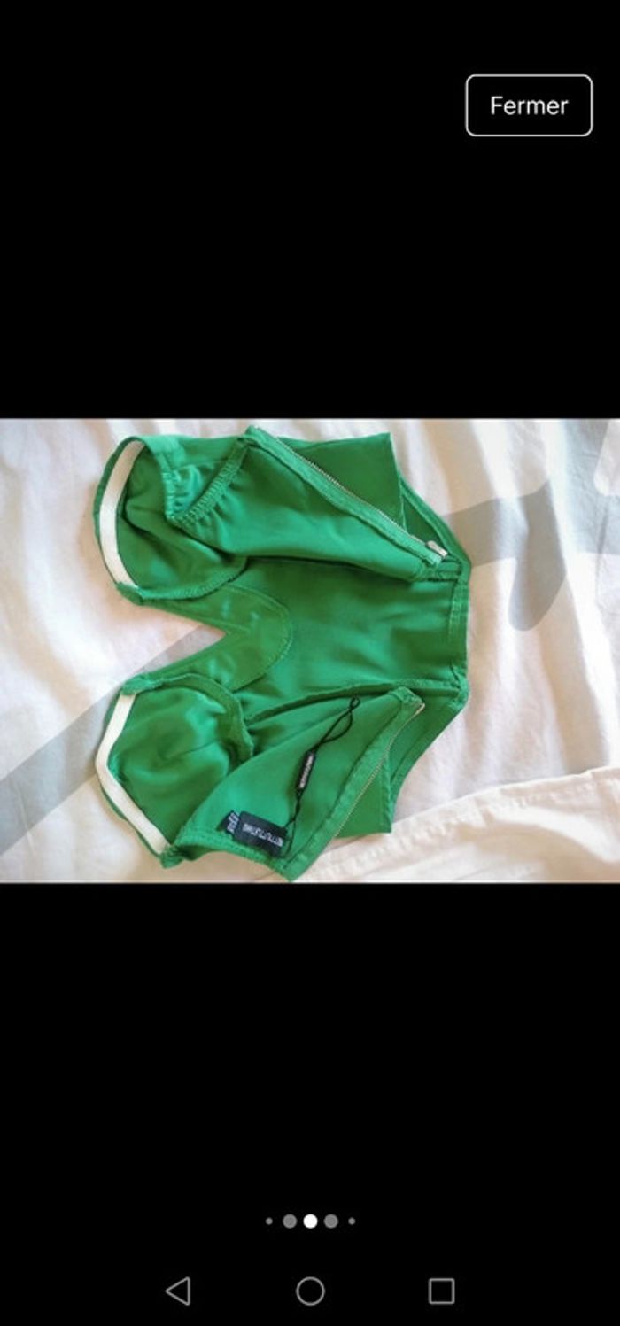 Corset vert en satin - photo numéro 4