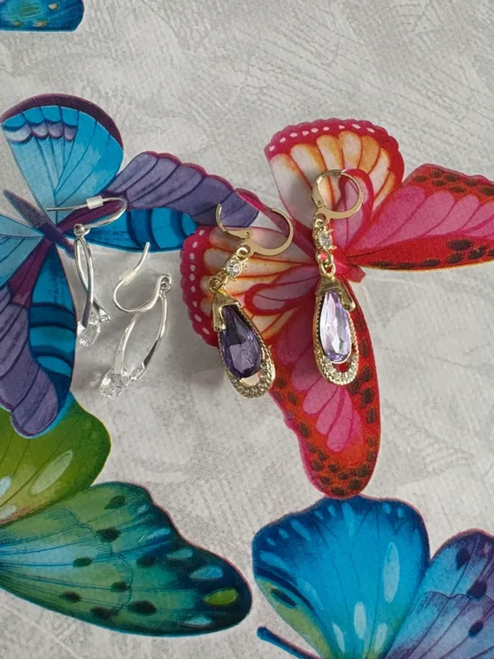 Lot de 2 paires de boucles d’oreilles