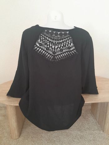 Blouse manches longues retroussable 💫Dos en dentelle 💫Christy💫Taille 40