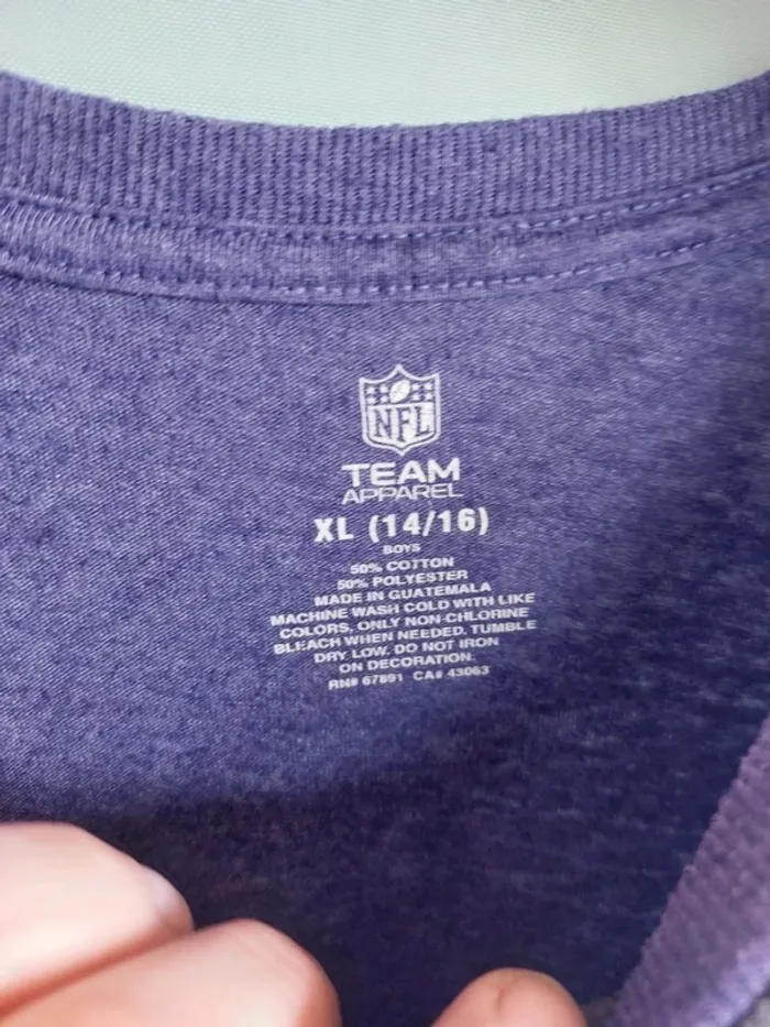 Tee shirt manches longues NFL Baltimore 14 / 16 ans (XL) - photo numéro 3