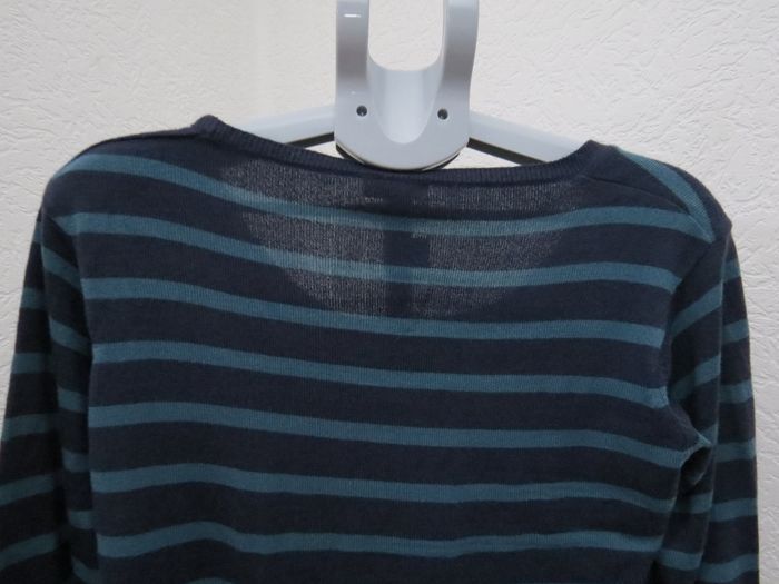 pull rayé tissaia basics bleu marine et vert - photo numéro 7