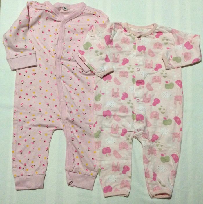 Lot de 2 combinaisons légères été 68 cm