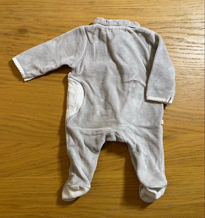 Obaïbi Pyjama Grenouillère mixte gris Taille Naissance - photo numéro 2