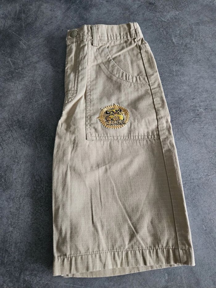 Bermuda cargo garçon - Taille 6 ans (114cm) - Disney Le Roi Lion - Beige feldspath - photo numéro 15