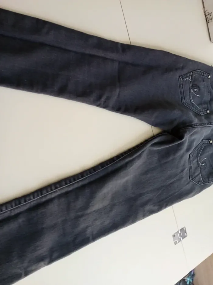 Jean 14 ans gris foncé shiali taille réglable à l'intérieur - photo numéro 11
