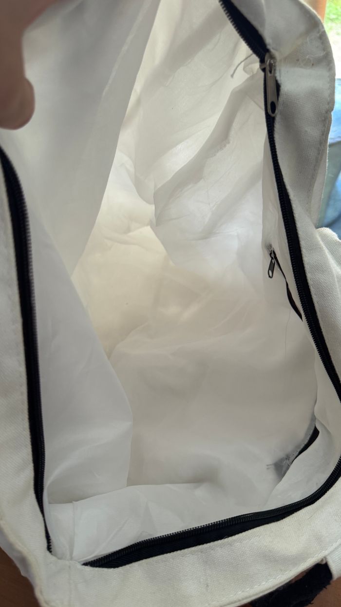 Sac cabas tissus blanc Camel - photo numéro 5