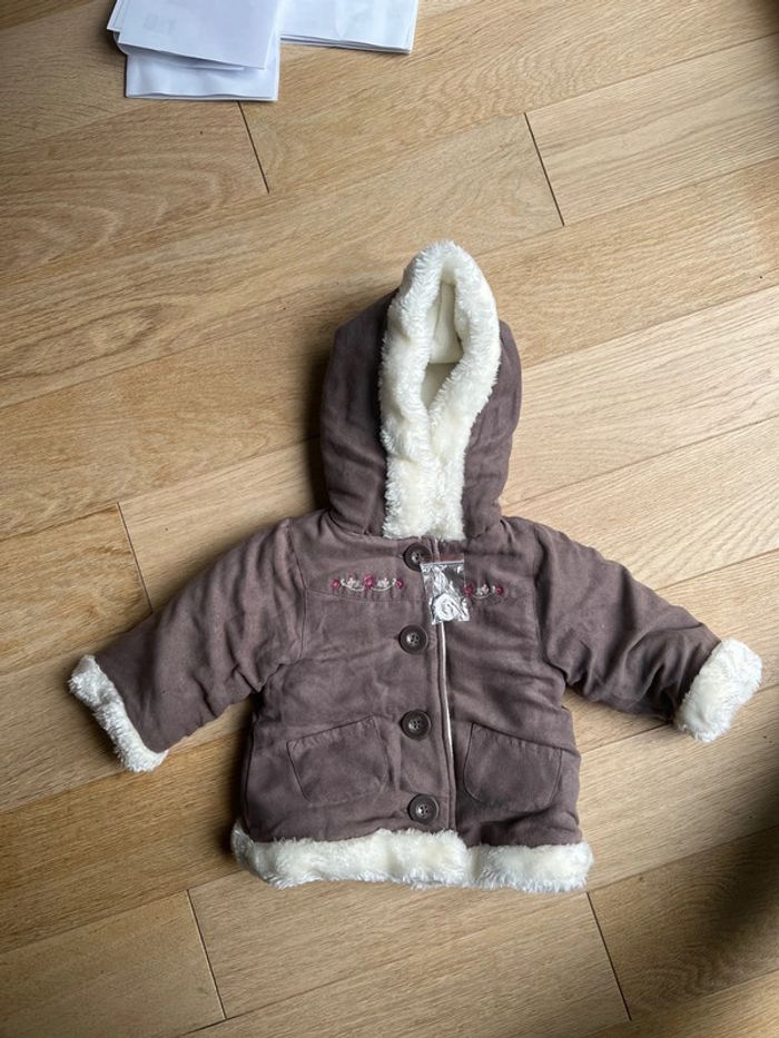 Manteau chaud kimbaloo 12 mois fille neuf avec etiquette