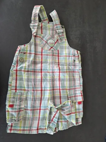 salopette carreaux 24 mois