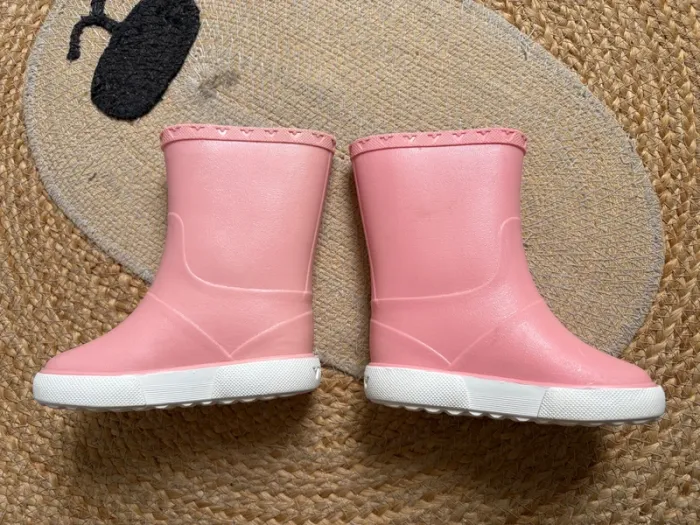 Bottes pluie enfant rose Boatilus 23 - photo numéro 3