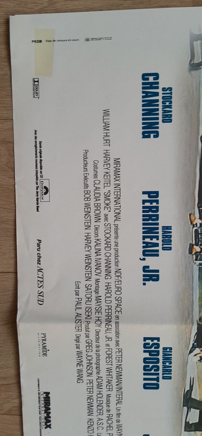 Affiche film cinéma Smoke - photo numéro 2