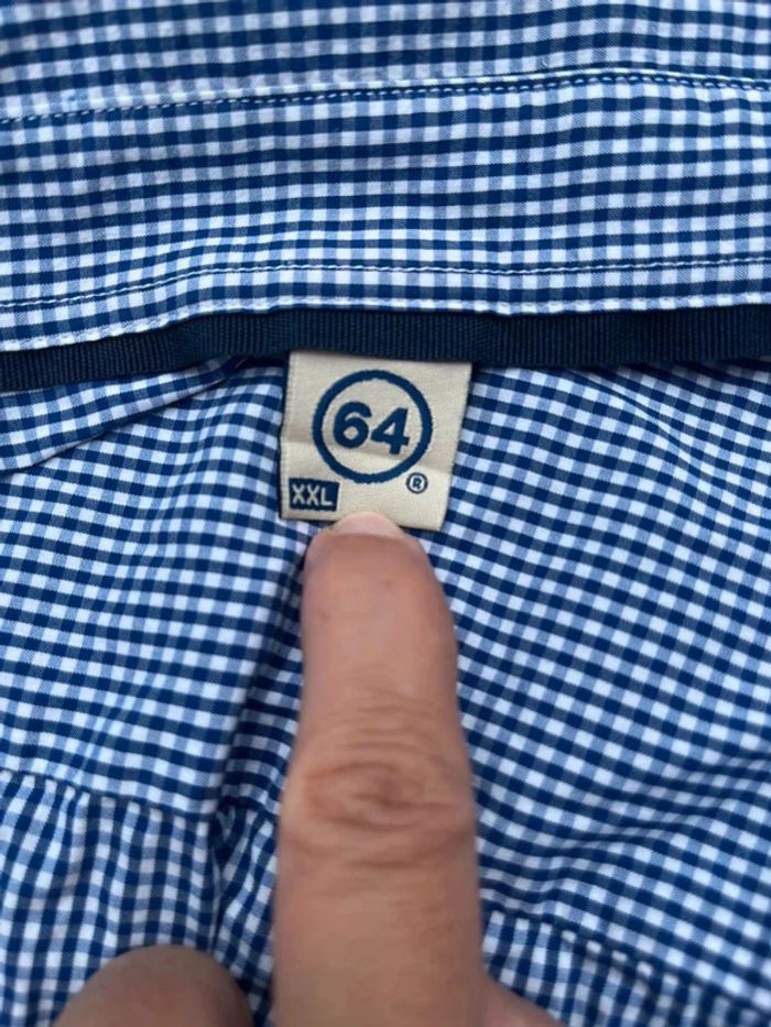 Chemise Vichy marque 64 taille XXL - photo numéro 3