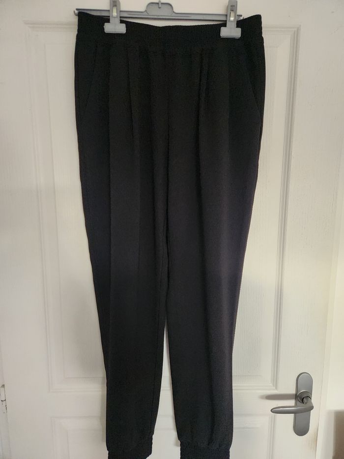 Pantalon jogging élégant noir PROMOD.
