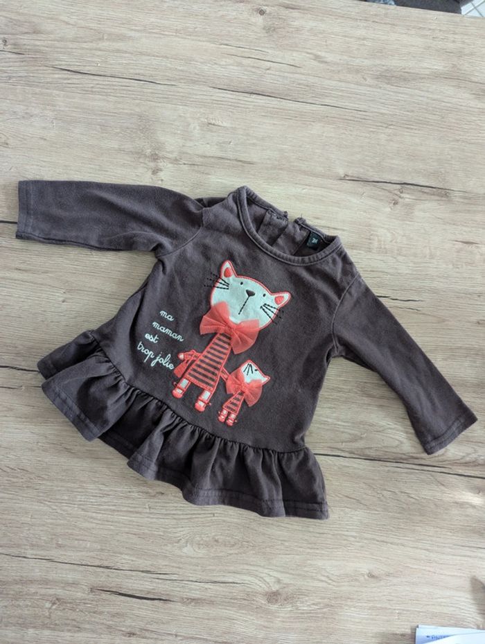 Petite robe manches longues 3 mois
