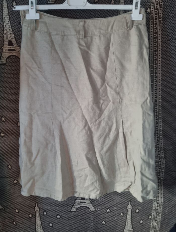 Jupe mi-longue beige 36 H&M - photo numéro 3