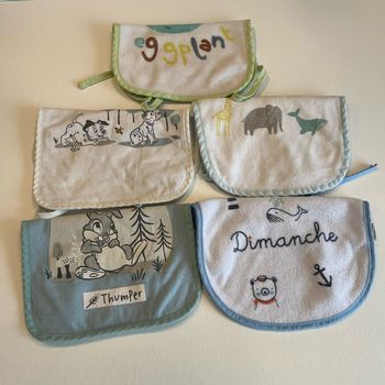 Lot 5 bavoirs 0-3 mois