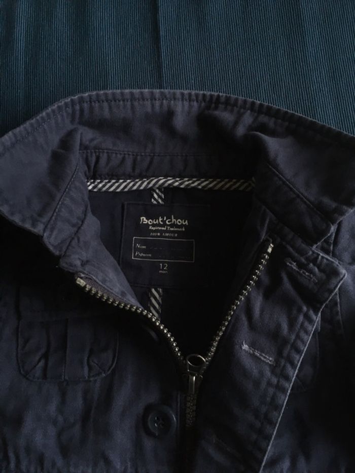Veste/manteau léger coton Bout’chou/Monoprix 12 mois - photo numéro 2