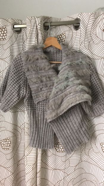 Gilet gris laine