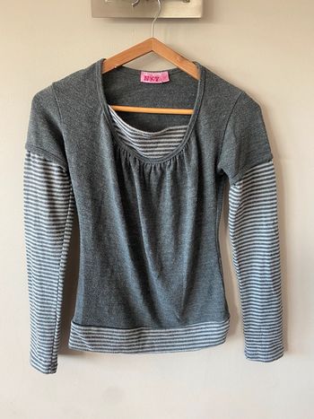 Pull gris fille 12ans NKY