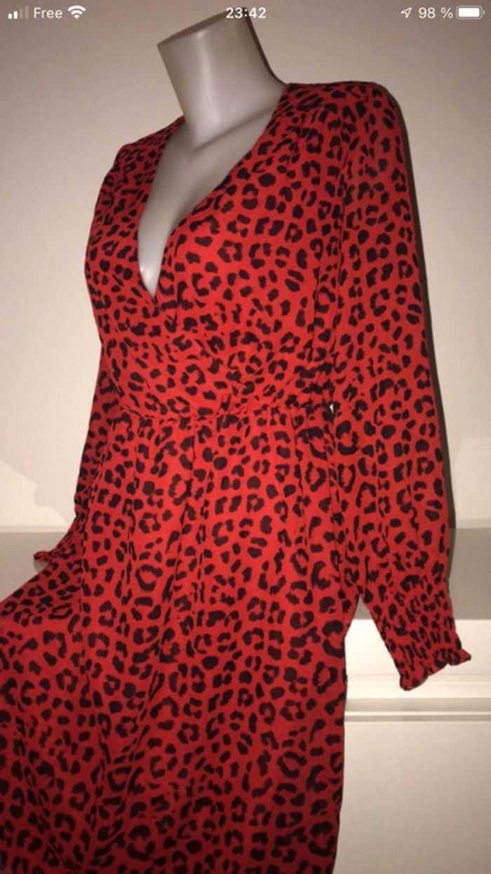 Robe rouge imprimé - photo numéro 6