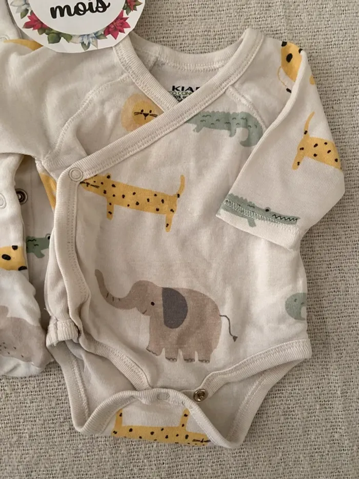 Body et pyjama Kiabi animaux de la jungle - photo numéro 3