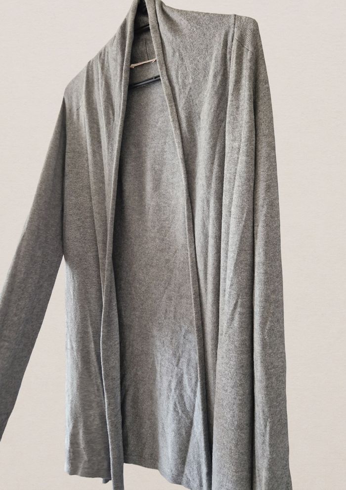 🩶 Cardigan long gris Camaïeu – Taille M (T2) - photo numéro 4