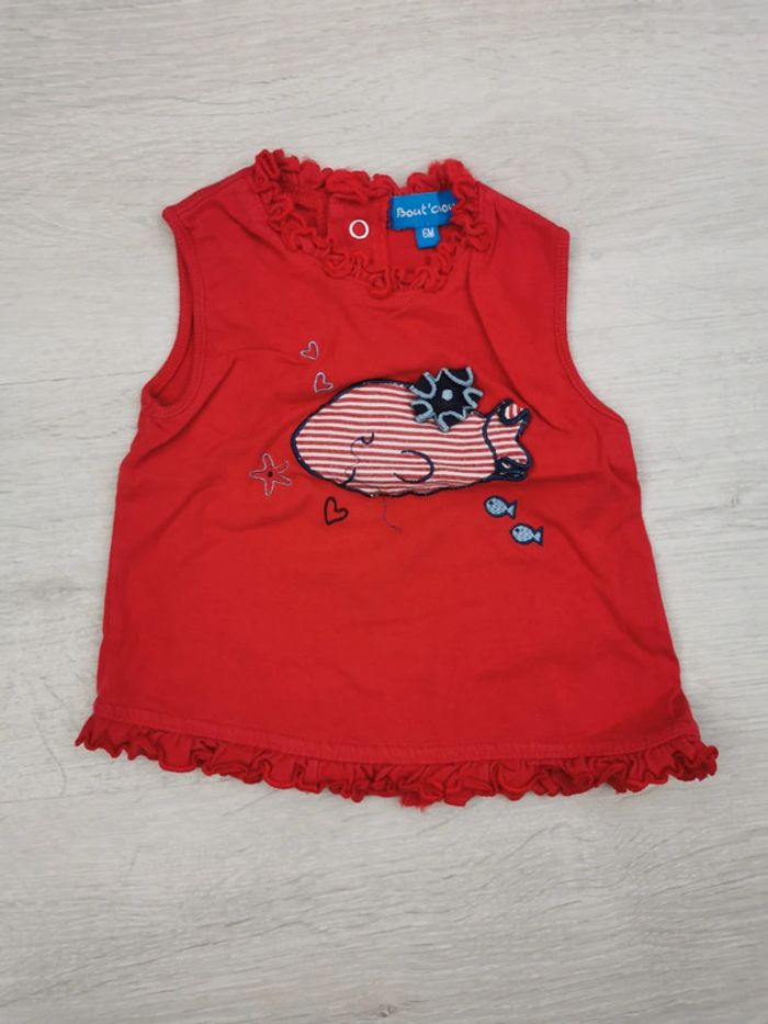 T-shirt manches courtes fille 6 mois