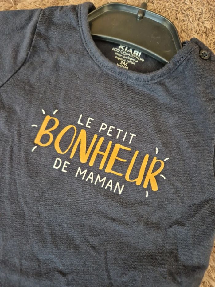 T shirt manches longues kiabi 3 mois - photo numéro 3