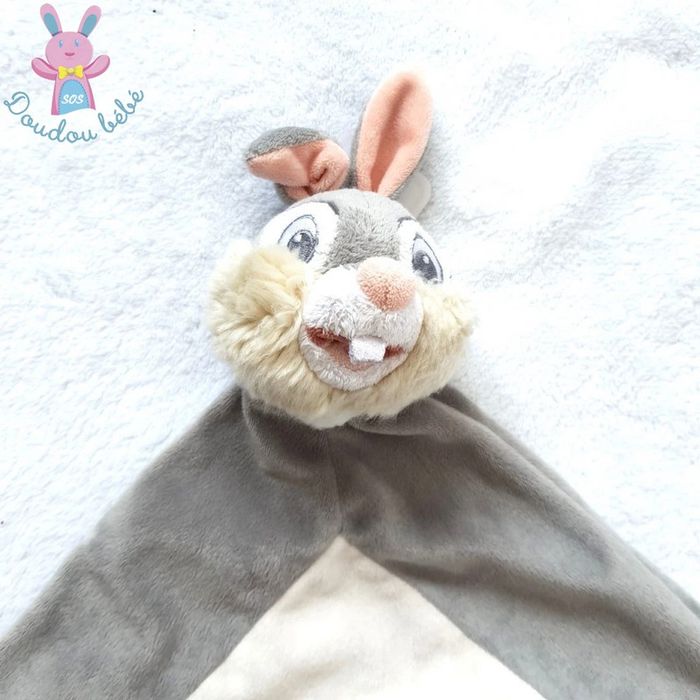 Doudou plat Lapin Panpan gris blanc Disney - photo numéro 2