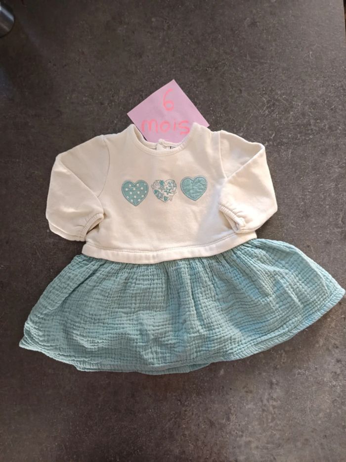 Robe coeurs bleus 6 mois