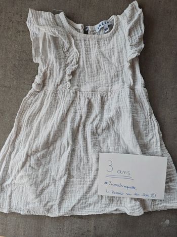 Robe blanche gaze de coton