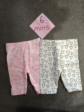 Lot leggings courts 6 mois