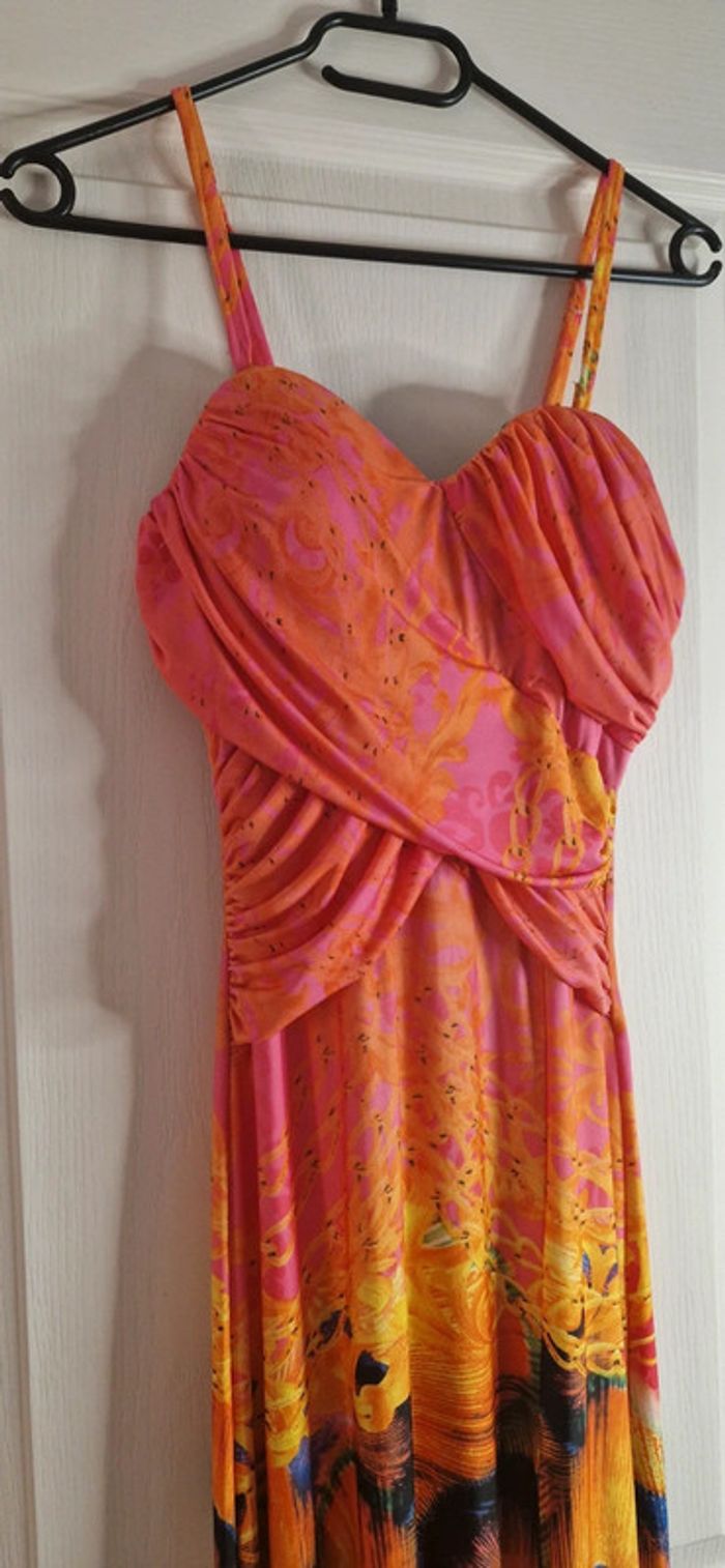 Robe longue colorée