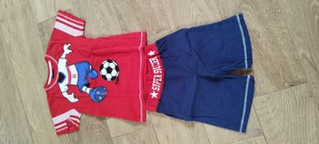 Pyjama short rouge et bleu marine Influx - 8 ans