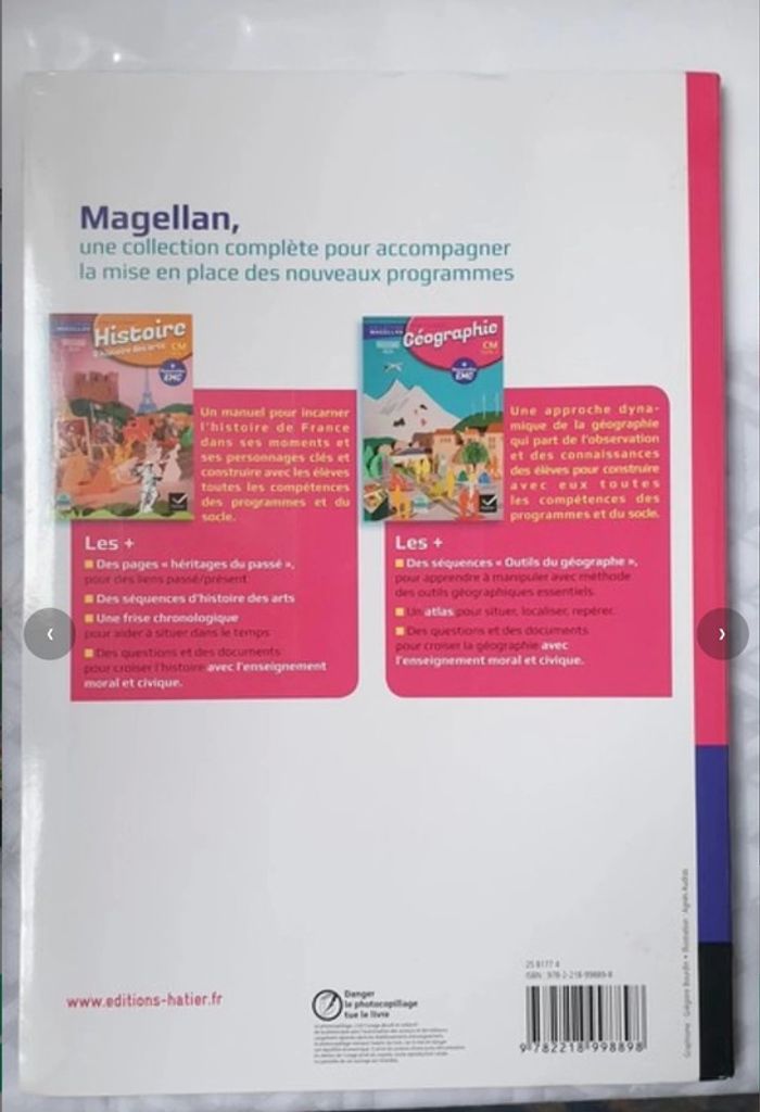 Géographie CM cycle 3 magellan Hatier - photo numéro 3