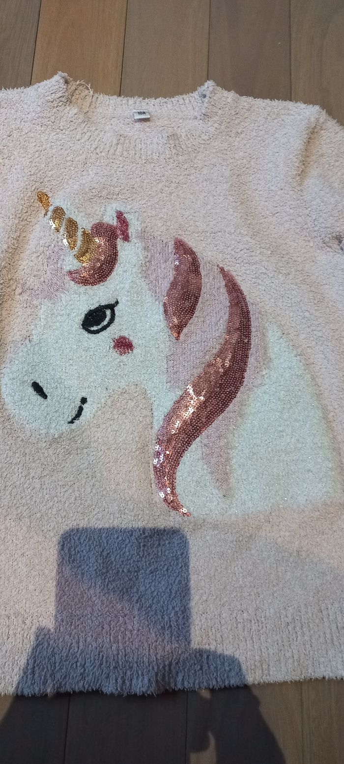 Pull rose licorne - photo numéro 3