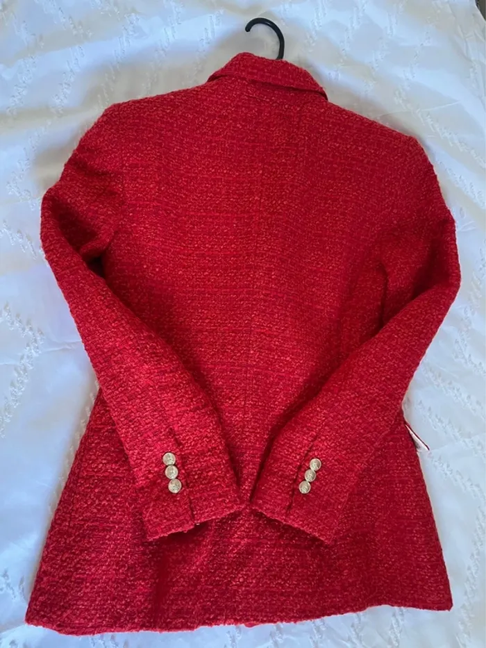 Zara Veste blazer tailleur tweed à boutonnage croisé taille XS - photo numéro 12