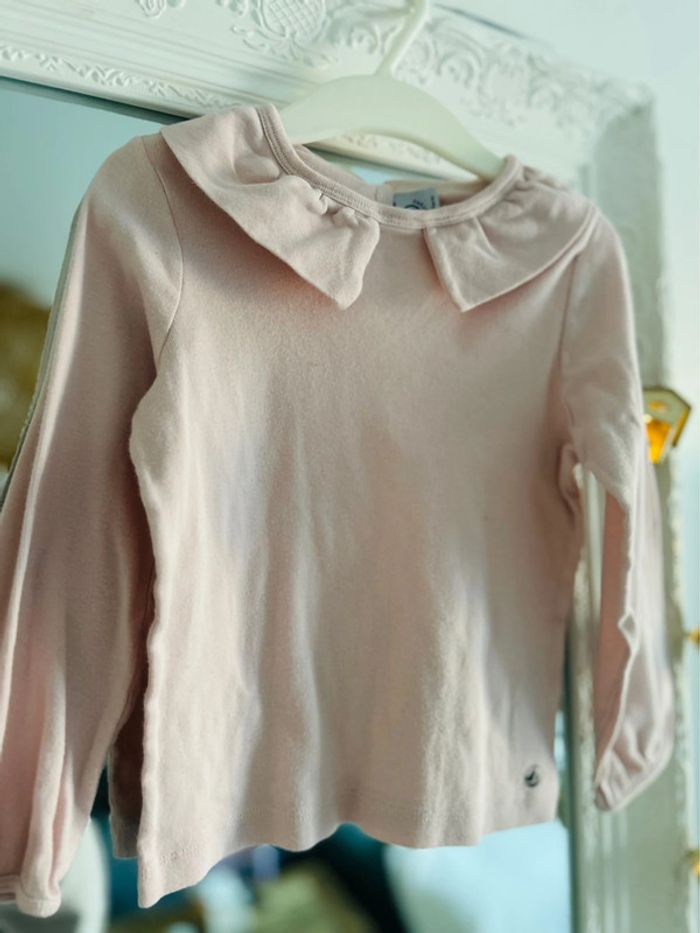 T-shirt manches longues col Claudine petit bateau