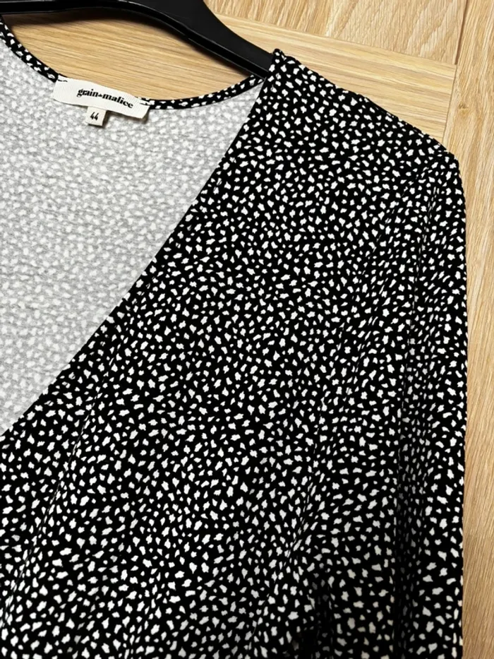 Robe portefeuille noir pois blancs Grain De Malice t.44 - photo numéro 2