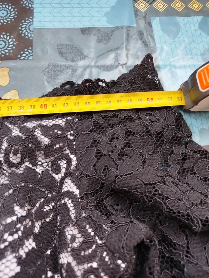 #robe#noire#motif dentelle - photo numéro 5