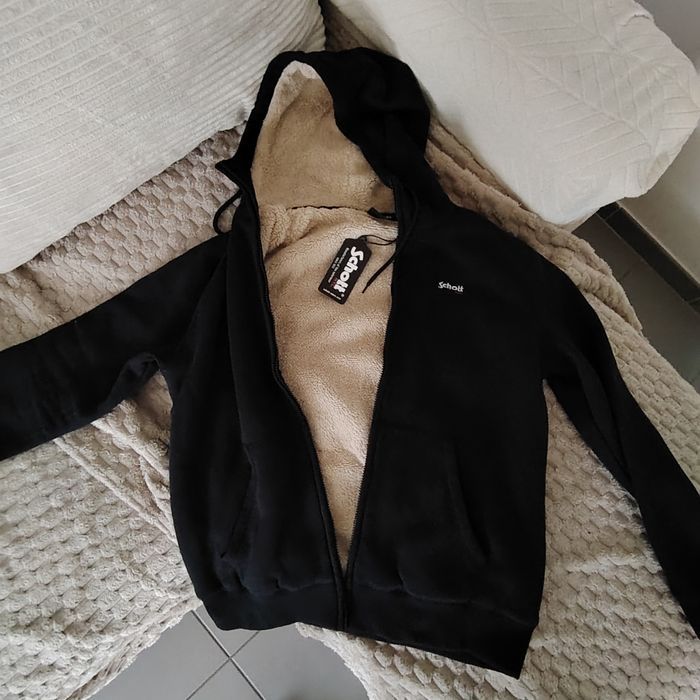 veste sweat zip polaire schott - photo numéro 3