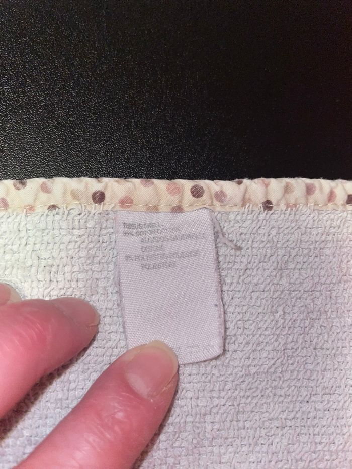 Sortie de bain bebe blanche en coton eponge - photo numéro 4