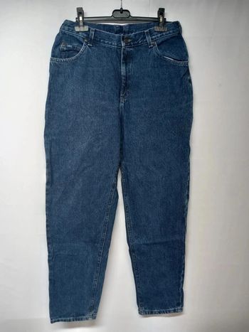 Jeans taille haute Lee vintage Bleu foncé en coton