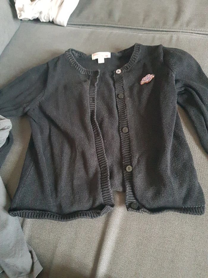 Lot robe te shirt manche longue et gilet fille 3 ans - photo numéro 4