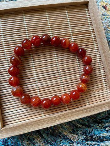 Bracelet en agate veine